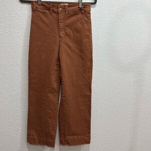 Marine Layer Women's Bridget Crop Brown Trouser Pants Size 4